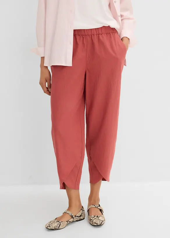 3/4-byxa i tunn linneblandning, bonprix