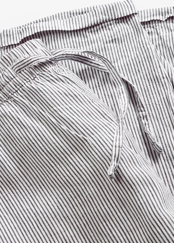 Byxa i linneblandning med res&aring;rmidja, bonprix