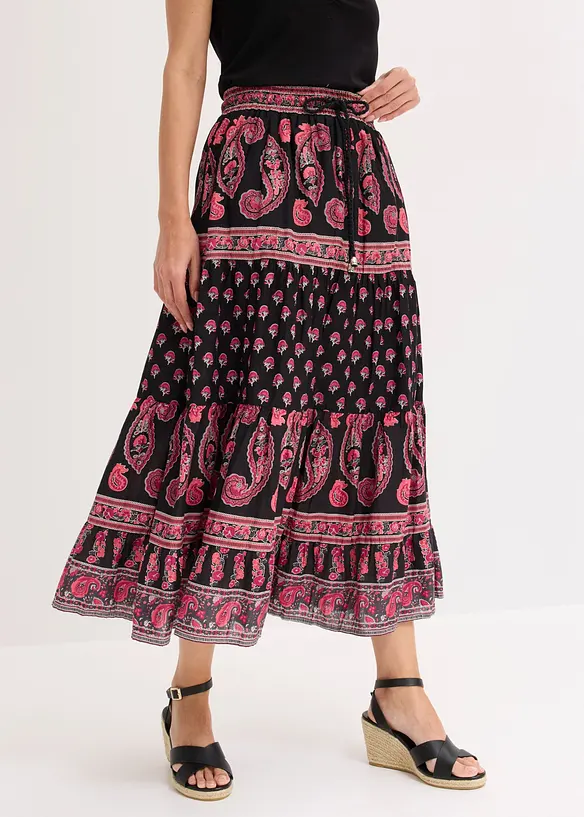 L&aring;ng kjol i bomull, bonprix