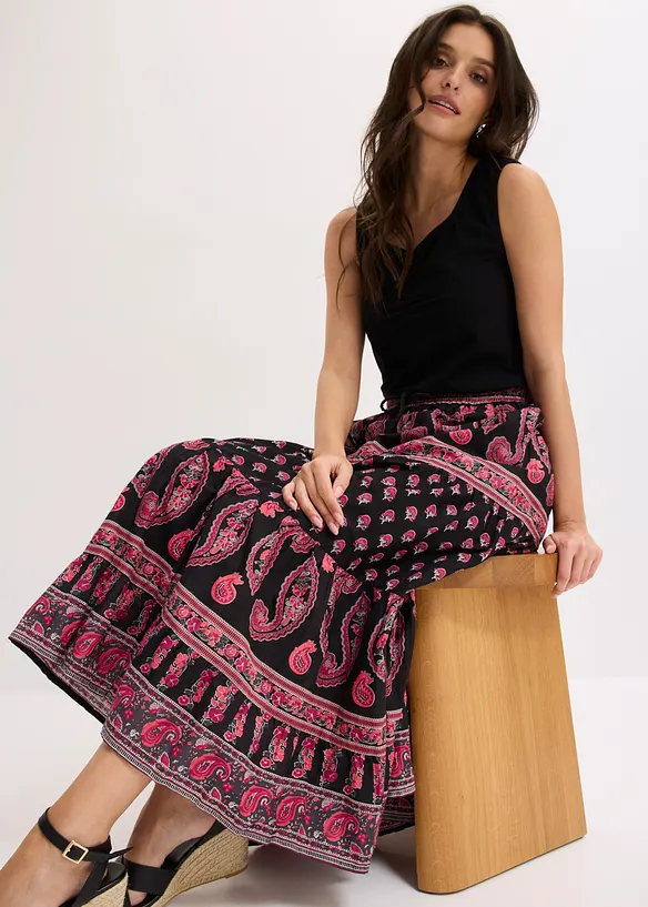 L&aring;ng kjol i bomull, bonprix