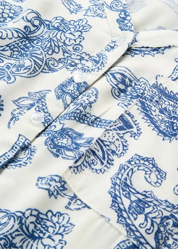 Kort&auml;rmad blus, bonprix