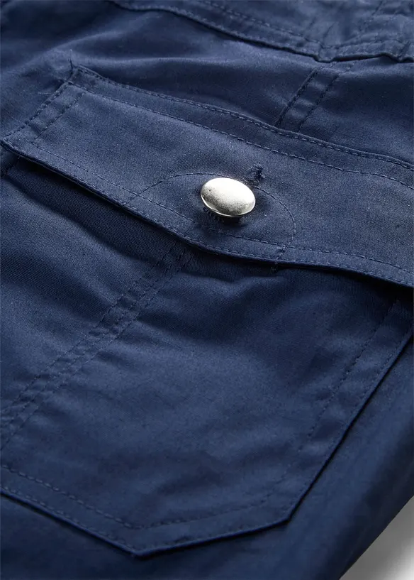 Stretchig cargobyxa, 3/4-l&auml;ngd, bonprix