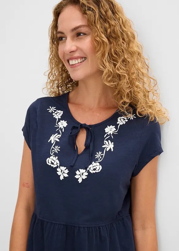 Tunikakl&auml;nning i bomull, kort&auml;rmad, bonprix