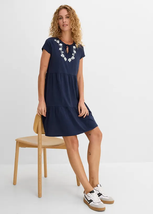 Tunikakl&auml;nning i bomull, kort&auml;rmad, bonprix