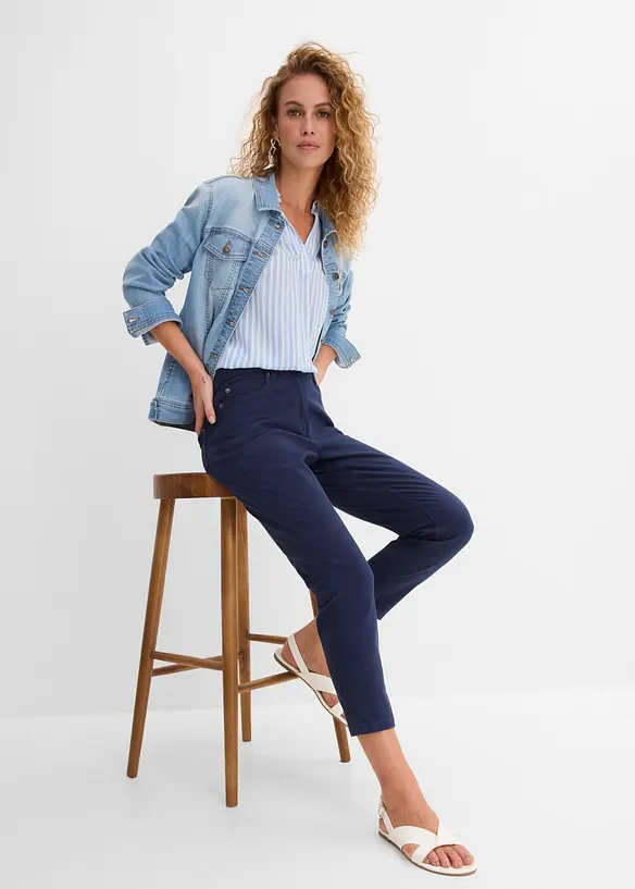 7/8-byxa med stretch och h&ouml;g midja, bonprix