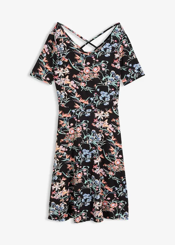 A-linjeformad kn&auml;l&aring;ng jerseykl&auml;nning, bonprix