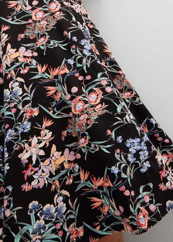 A-linjeformad kn&auml;l&aring;ng jerseykl&auml;nning, bonprix