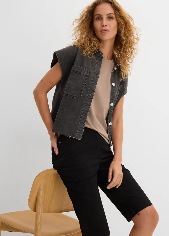 Bomullsbermudas med bekv&auml;m midja, bonprix