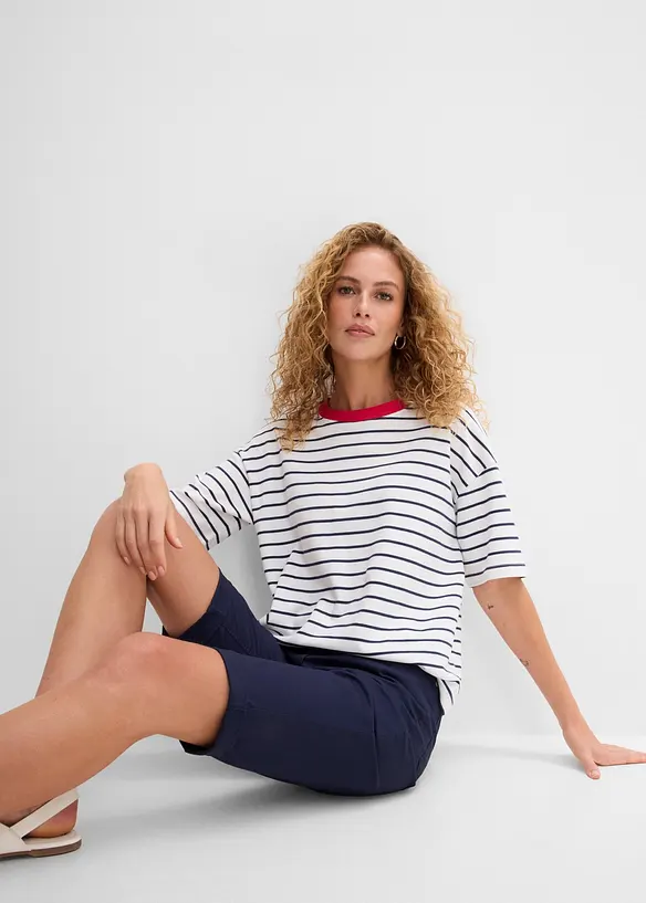 Bomullsbermudas med bekv&auml;m midja, bonprix