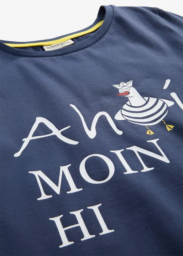 T-shirt med bomull och maritimt tryck, bonprix