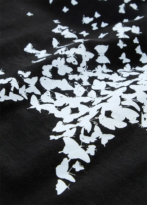 Bomullstopp i flamgarn, kort&auml;rmad, bonprix