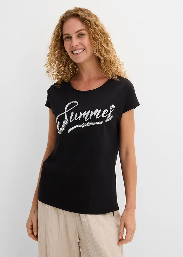 Topp med paljetter, bonprix