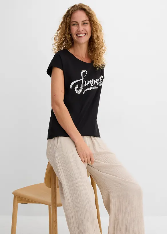 Topp med paljetter, bonprix