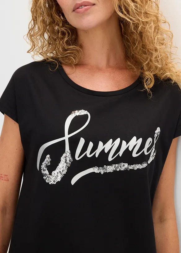 Topp med paljetter, bonprix