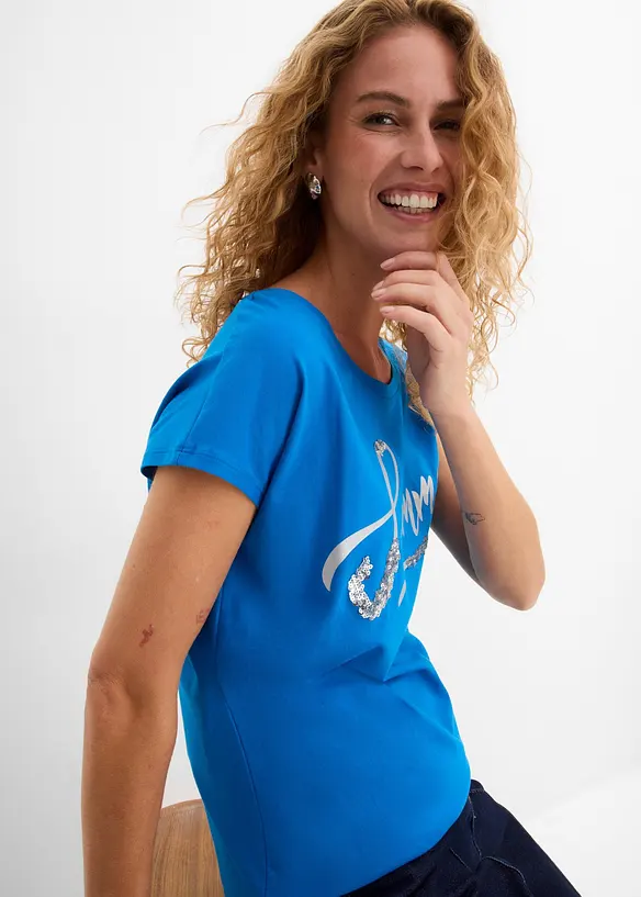 Topp med paljetter, bonprix