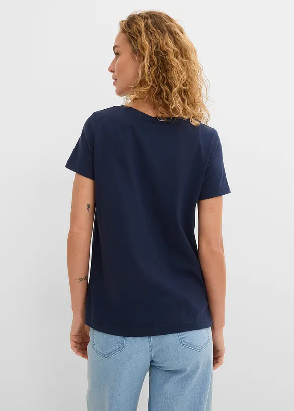 T-shirt med tryck, i ekologisk bomull, bonprix