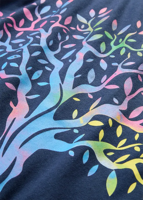 T-shirt med tryck, i ekologisk bomull, bonprix