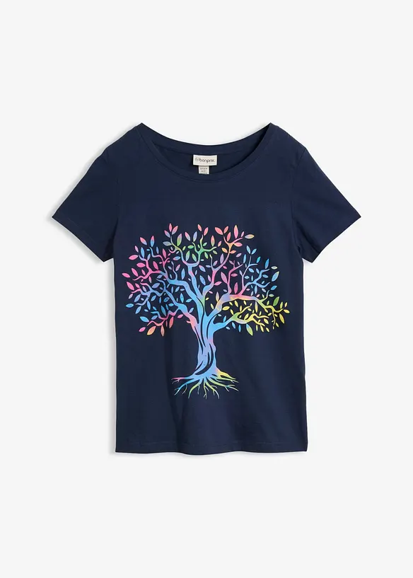 T-shirt med tryck, i ekologisk bomull, bonprix