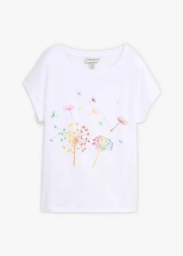 T-shirt med blomtryck, bonprix