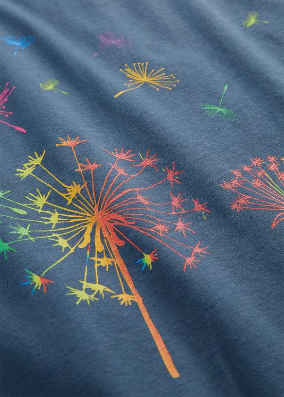 T-shirt med blomtryck, bonprix