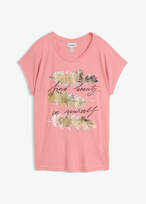 T-shirt med glittertryck, bonprix