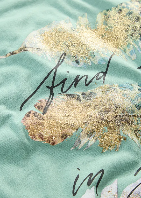 T-shirt med glittertryck, bonprix