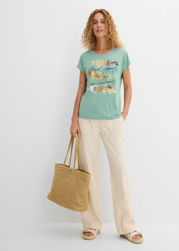 T-shirt med glittertryck, bonprix