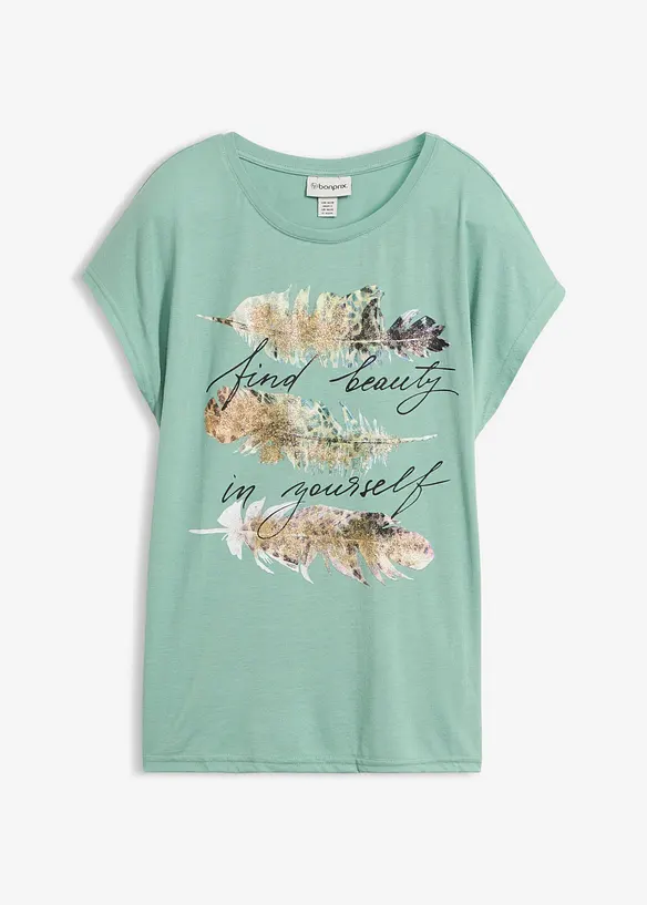 T-shirt med glittertryck, bonprix