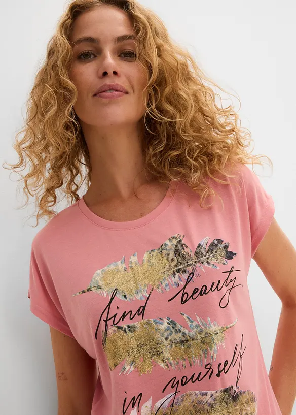 T-shirt med glittertryck, bonprix