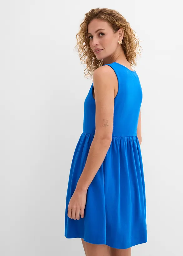 Jerseykl&auml;nning med fickor i ren bomull, bonprix