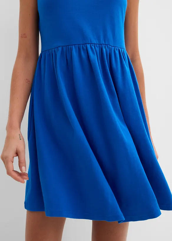 Jerseykl&auml;nning med fickor i ren bomull, bonprix