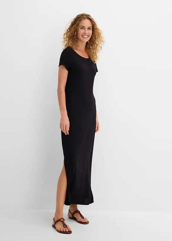 Jerseykl&auml;nning i mix av viskos och elastan, bonprix