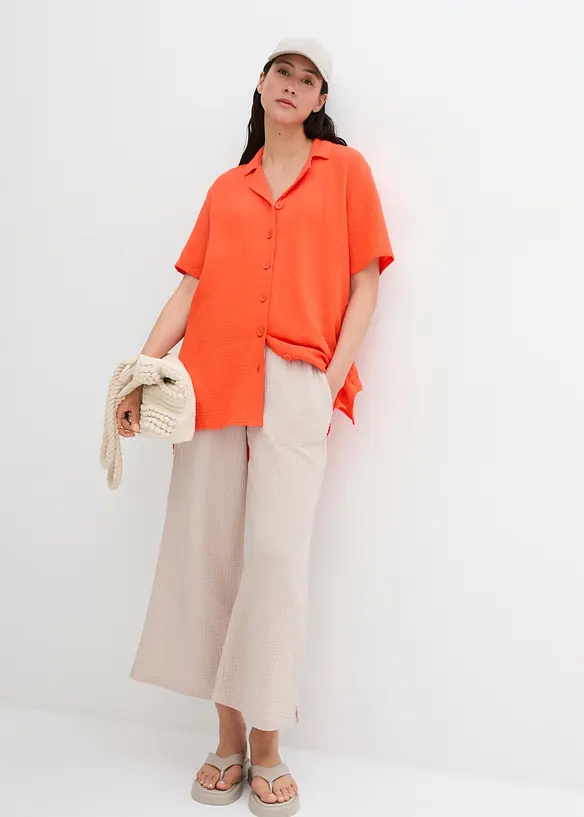 Skjortblus av muslin, bonprix