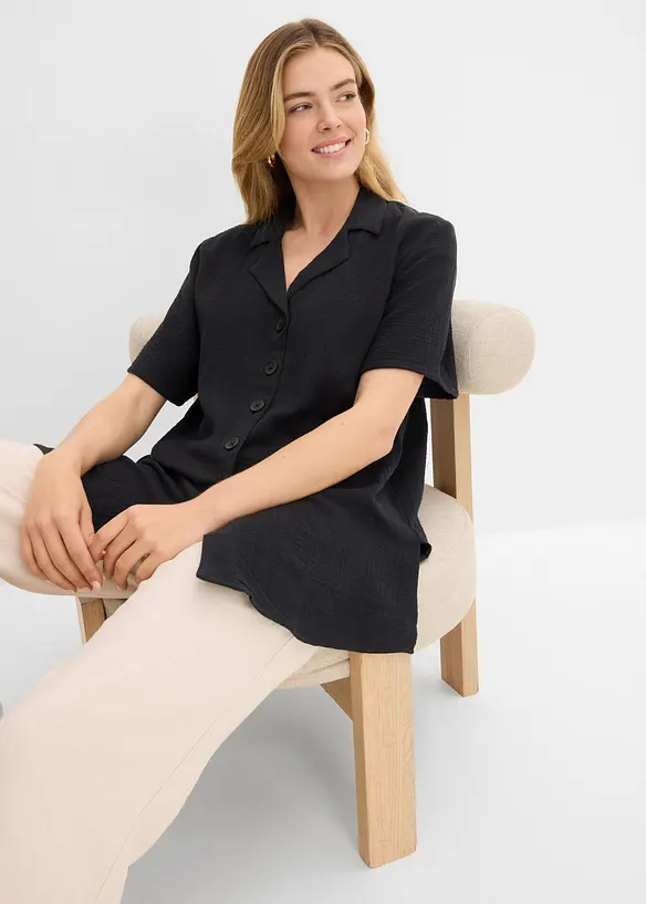 Skjortblus av muslin, bonprix