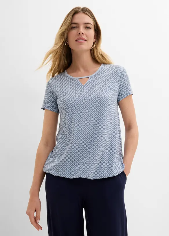 Kort&auml;rmad topp med res&aring;r, bonprix