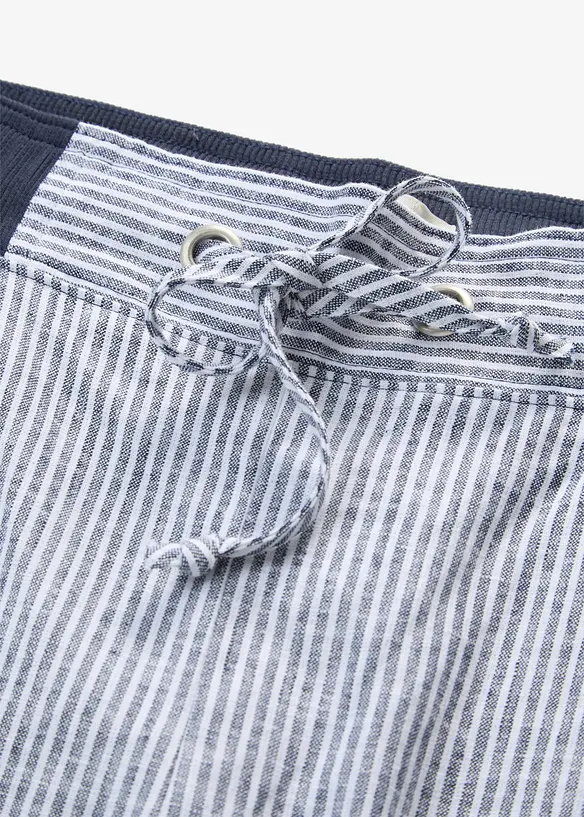 Byxa av linnemix i 7/8-l&auml;ngd, bonprix