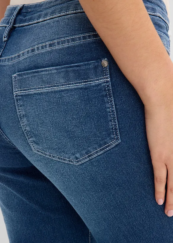 Straight Jeans Mid Waist, cropped, bonprix