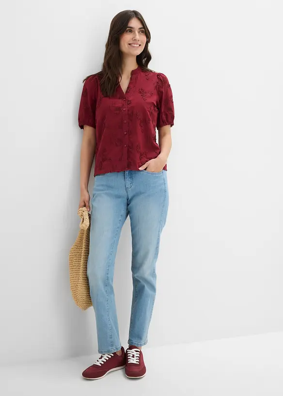 Stretchjeans Straight Mid Waist, bonprix