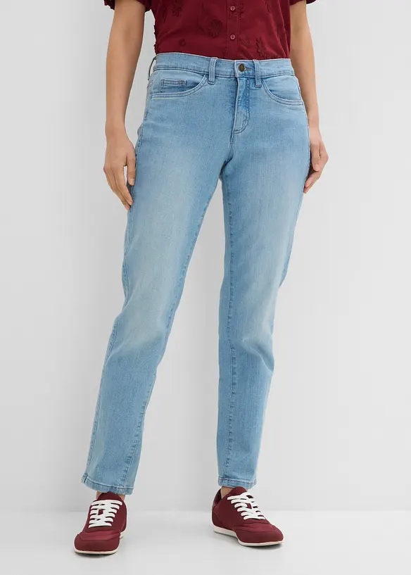 Stretchjeans Straight Mid Waist, bonprix