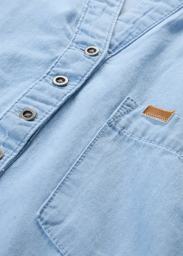 Kort&auml;rmad jeanskl&auml;nning, bonprix