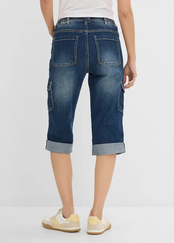 Cargo Jeans, Mid Waist, Stretch, bonprix