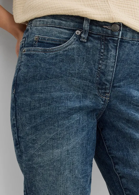 Stretch Straight Jeans Mid Waist, bonprix