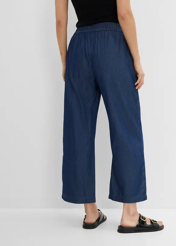 Wide Leg Jeans, High Waist, cropped, bonprix