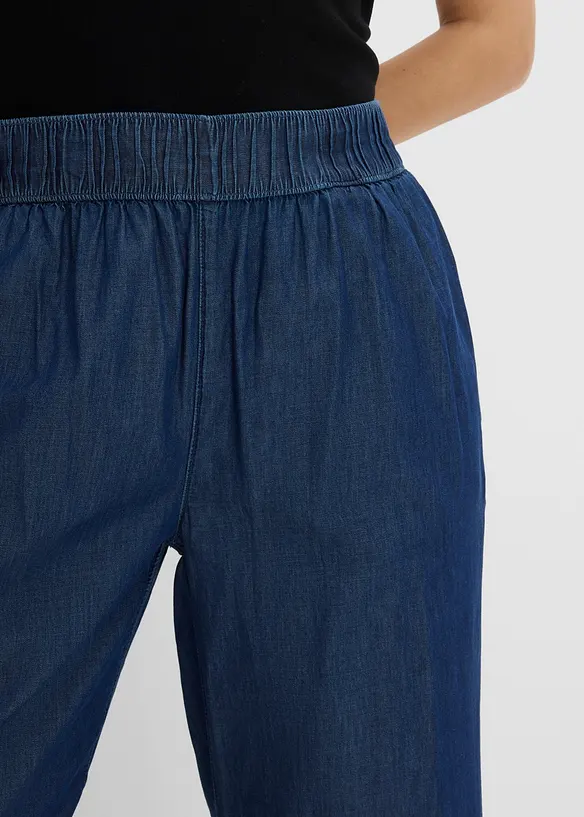 Wide Leg Jeans, High Waist, cropped, bonprix