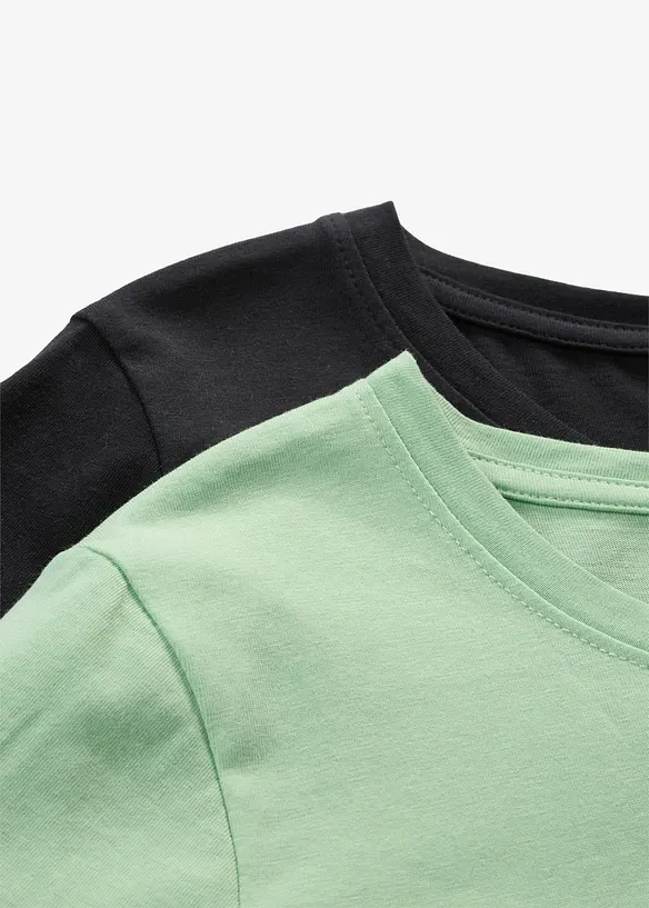 Jerseykl&auml;nning i ren bomull (2-pack), bonprix