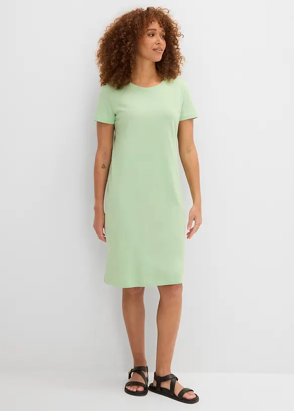 Jerseykl&auml;nning i ren bomull (2-pack), bonprix