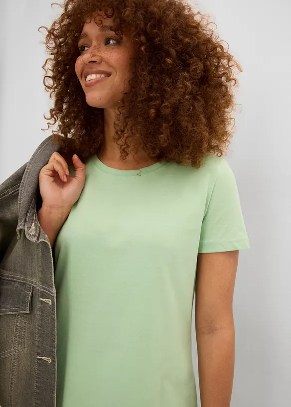 Jerseykl&auml;nning i ren bomull (2-pack), bonprix