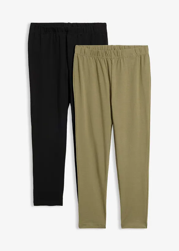 Stretchiga caprileggings (2-pack), bonprix