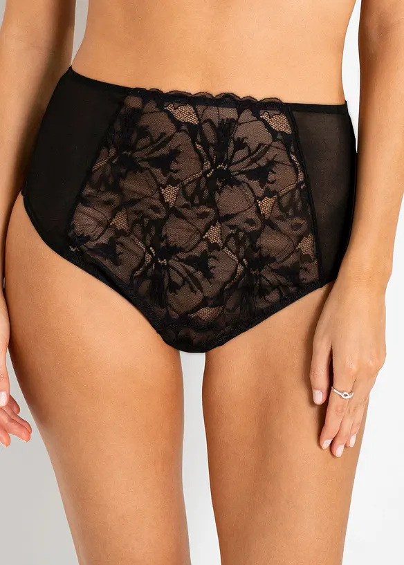 Midjestringtrosa i spets, bonprix