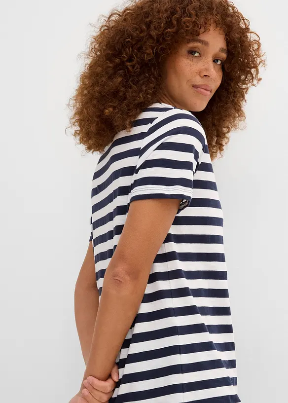 T-shirt med rund halsringning (2-pack), bonprix